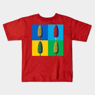 Vibrant Pop Elote  Art - Mexican Cuisine Kids T-Shirt